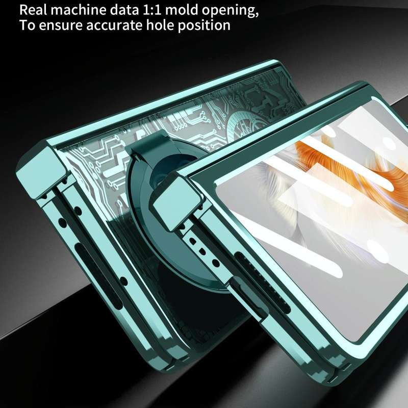 For Huawei Mate X3 Mechanical Legend Integrated Electroplating All-inclusive Phone Case(Black)