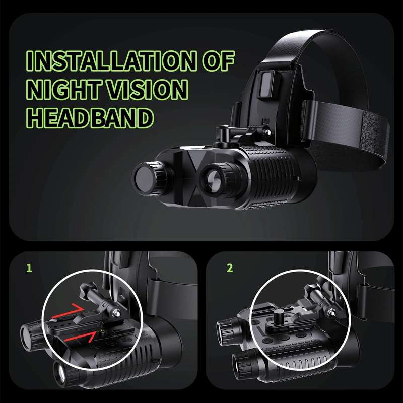 NV8160 Head-Mounted Night Vision Device Binocular Digital 2.7 Inch Screen Outdoor Infrared Night ...