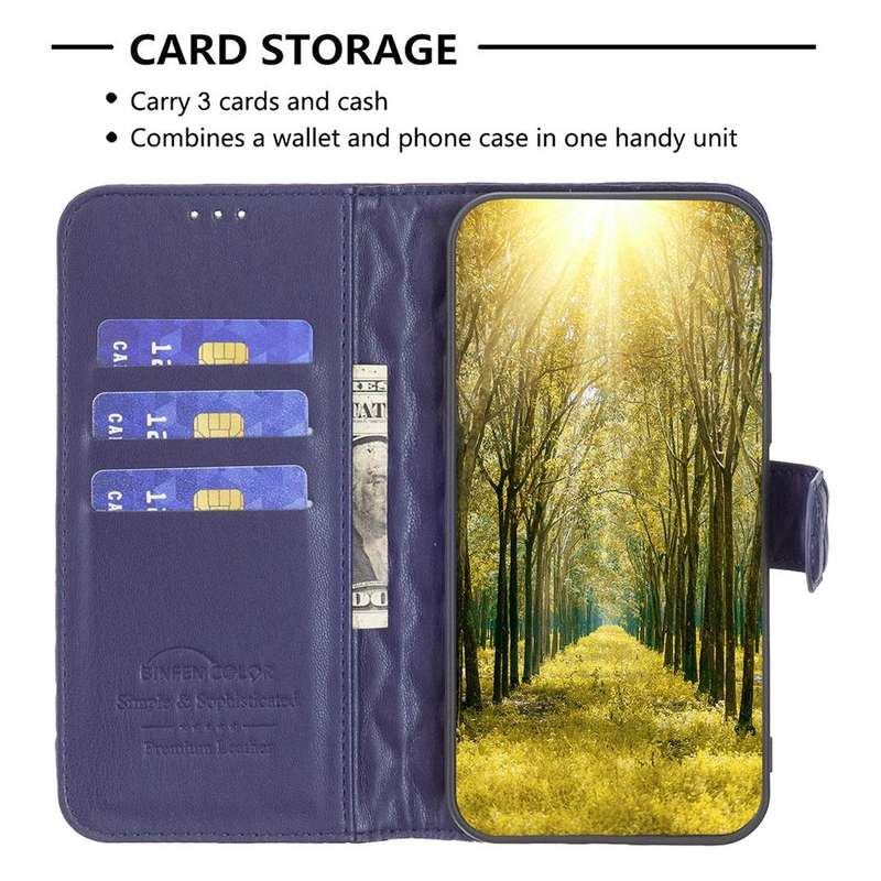 For Xiaomi Redmi Note 9 / 10X 4G Diamond Lattice Wallet Leather Flip Phone Case(Blue)