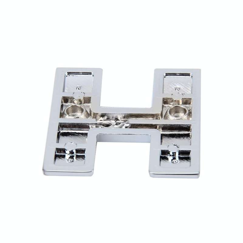 Car Vehicle Badge Emblem 3D English Letter H Self-adhesive Sticker Decal, Size: 4.5*4.5*0.5cm