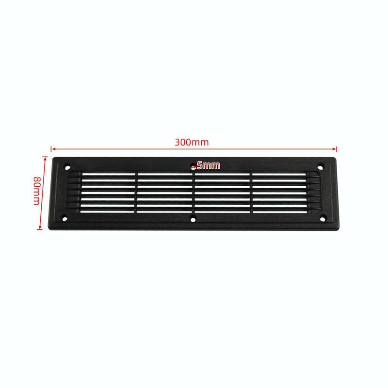 A6793 300x80mm RV / Bus Straight Louver Vent with Screws