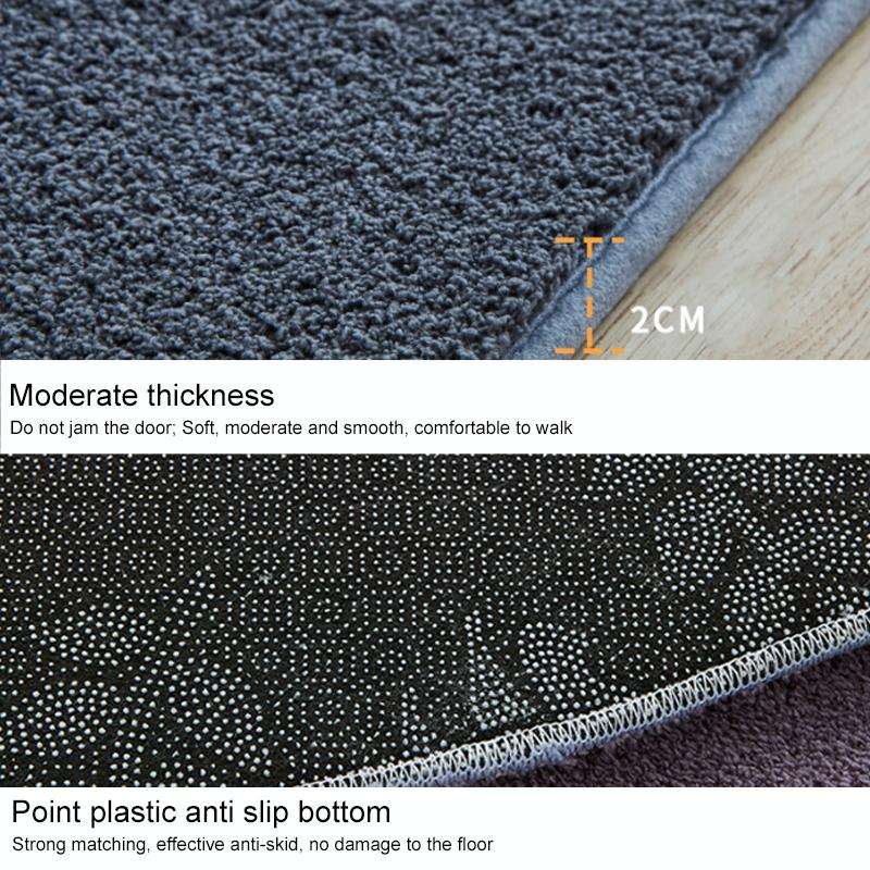 KSolid Round Carpet Soft Fleece Mat Anti-Slip Area Rug Kids Bedroom Door Mats, Size:Diameter: 160...