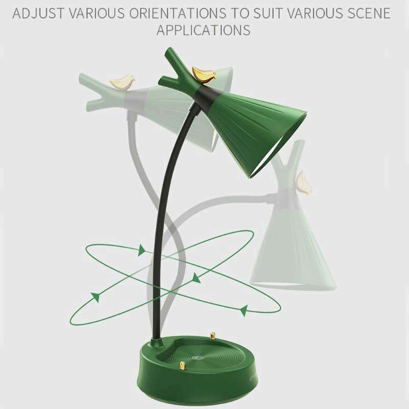 GIVELONG Forest Bird LED Touch Usb Table Lamp With Mobile Phone Holder Bedroom Bedside Night Ligh...