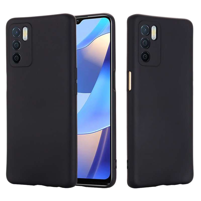 For OPPO A16 / A16S Foreign Version Solid Color Liquid Silicone Shockproof Full Coverage Protecti...