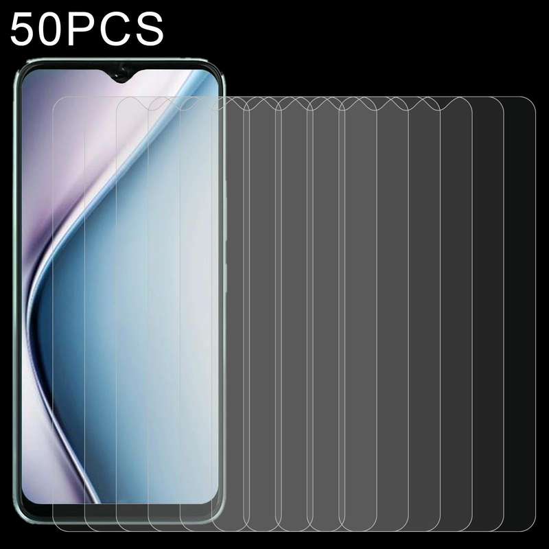For Itel P38 50pcs 0.26mm 9H 2.5D Tempered Glass Film