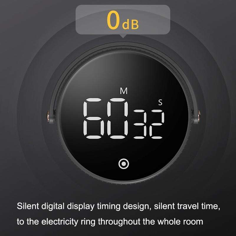 F1 Large Screen LED Electronic Rotating Kitchen Timer(White)