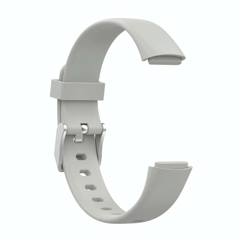 For Fitbit Luxe Silicone Watch Band, Size:S(Rock Grey)
