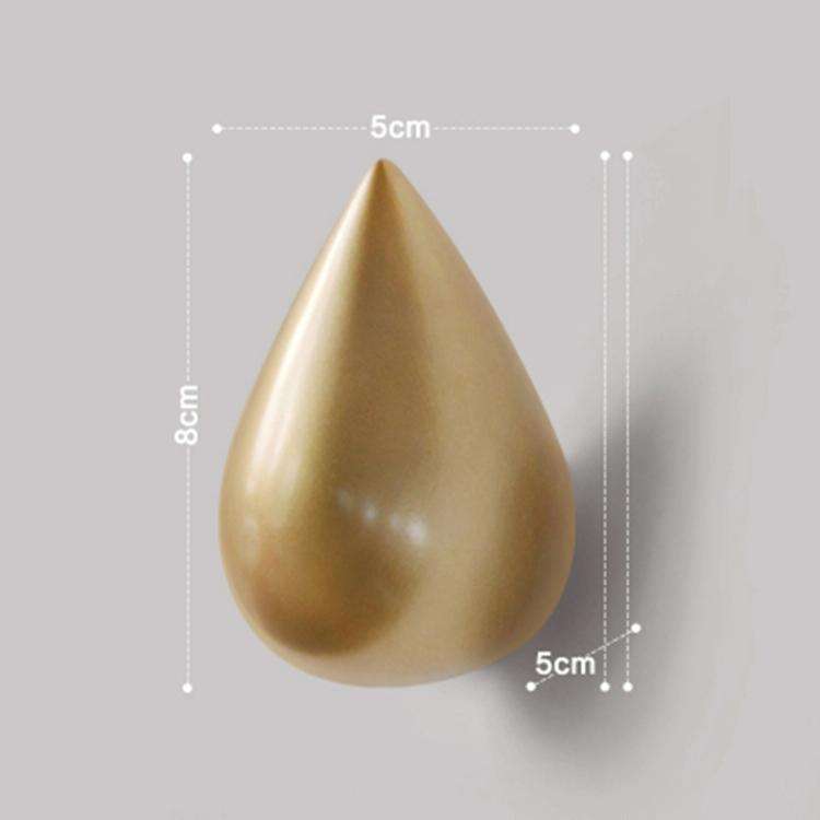 Creative Water Droplets Wall Hooks Home Decoration Resin Mural 3D Coat Hook Single Hooks Wall Han...