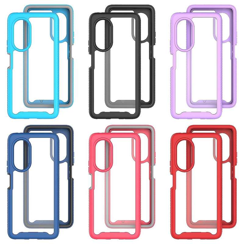 For Huawei Nova 9 SE Starry Sky Solid Color Shockproof TPU Clear PC Phone Case(Black)