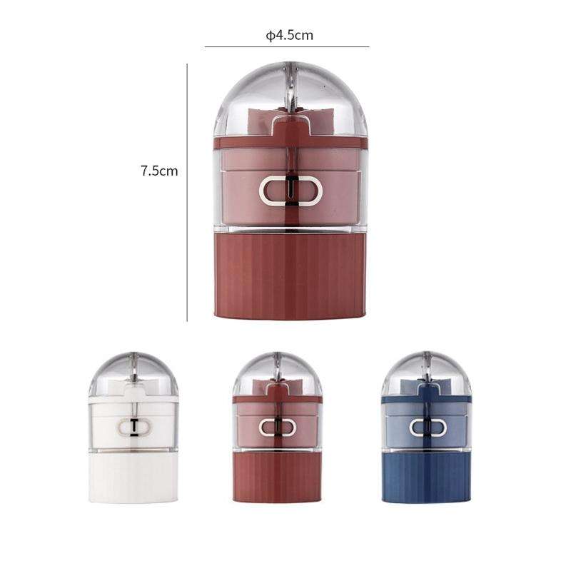 S0466 Medicine Cutter Tablet Grinding Cutter Medicine Dispensing Transparent Portable Storage Box...