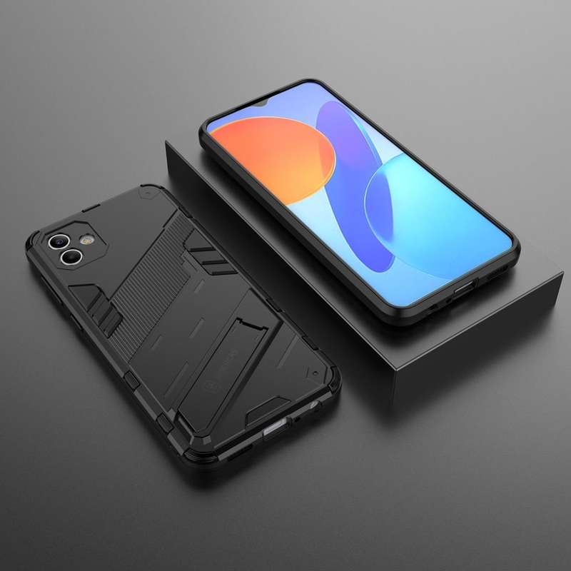 For Samsung Galaxy A04 4G Punk Armor 2 in 1 PC + TPU Shockproof Phone Case(Black)