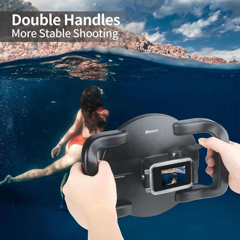 SHOOT XTGP559 Dome Port Underwater Diving Camera Lens Transparent Cover Housing Case For GoPro HE...