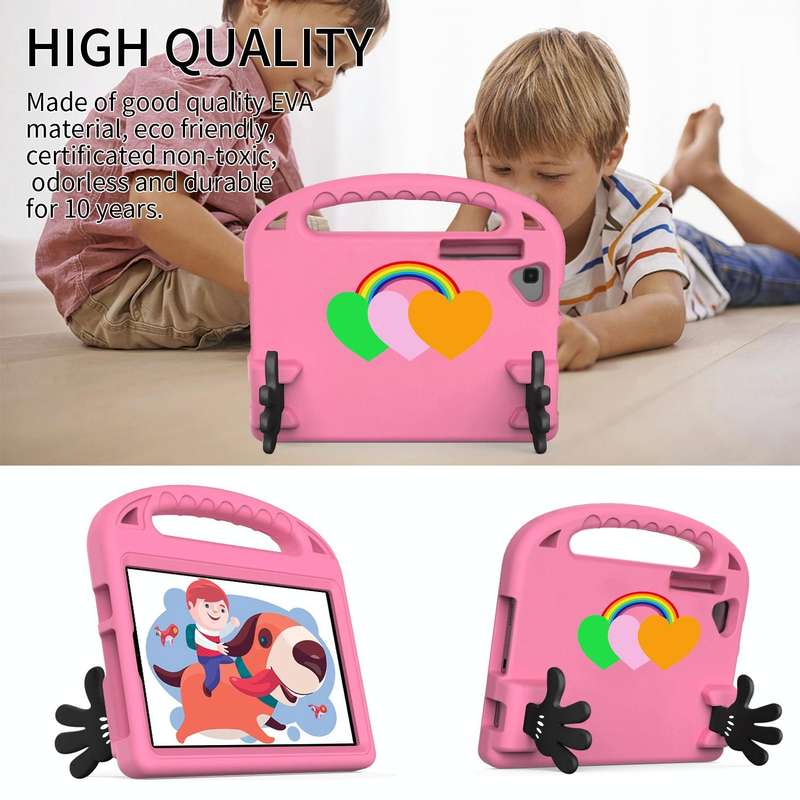 For Samsung Tab S6 Lite Love Small Palm Holder EVA Tablet Case(Pink)