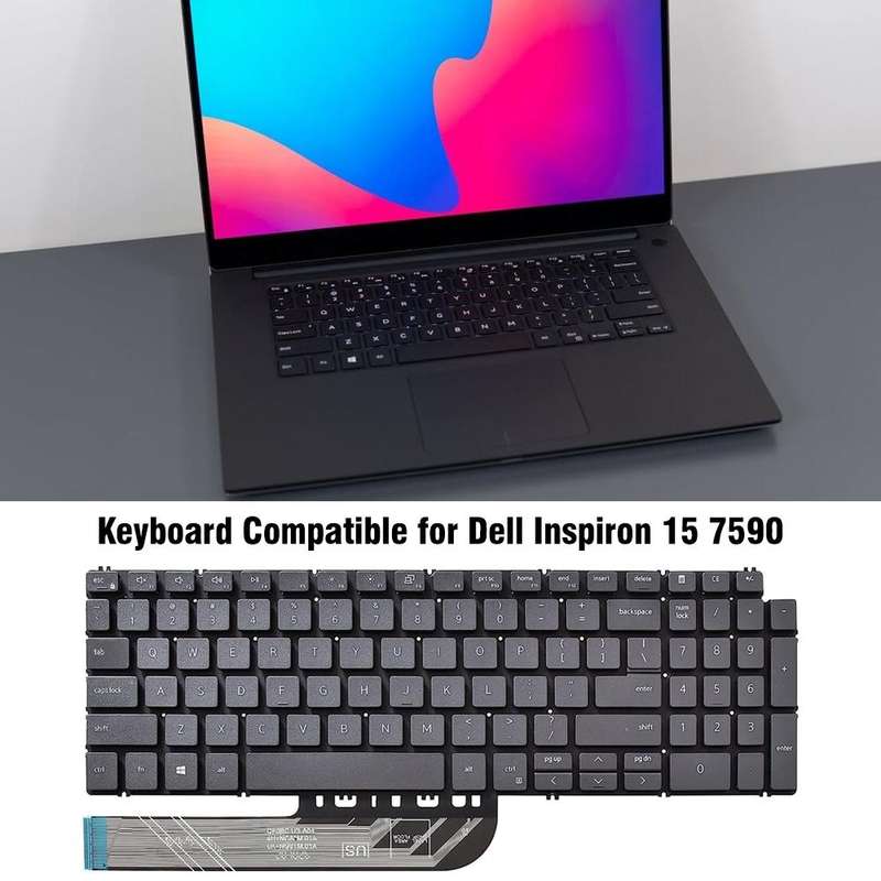 US Version Laptop Keyboard For Dell Inspiron 15?7590 7591 7791(Black)