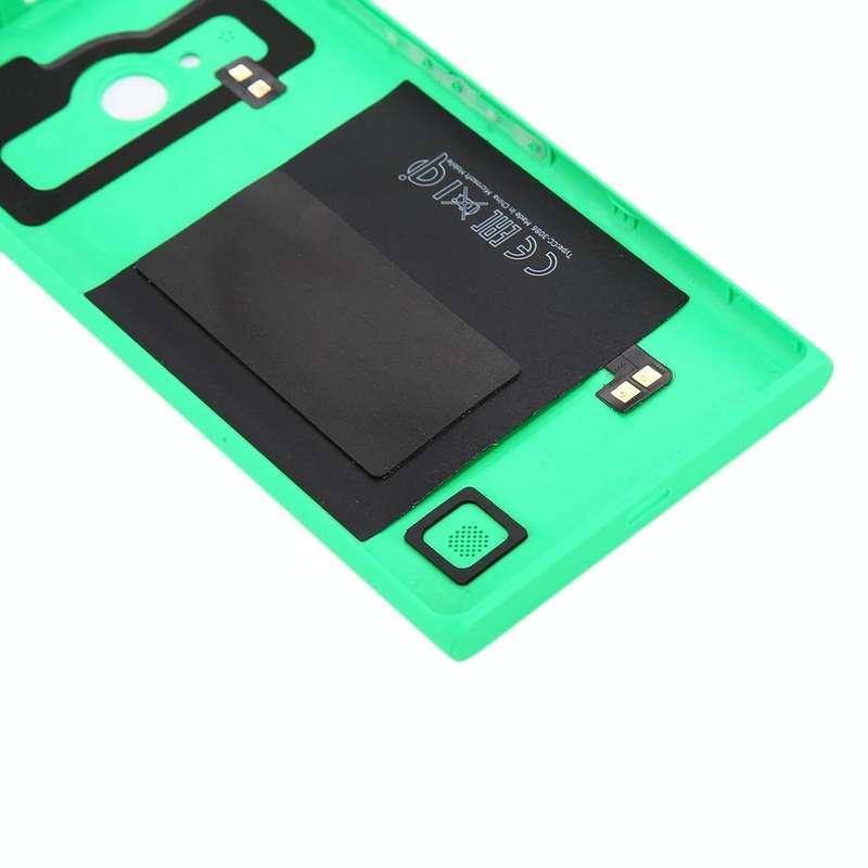 for Nokia Lumia 735 Solid Color NFC Battery Back Cover(Green)