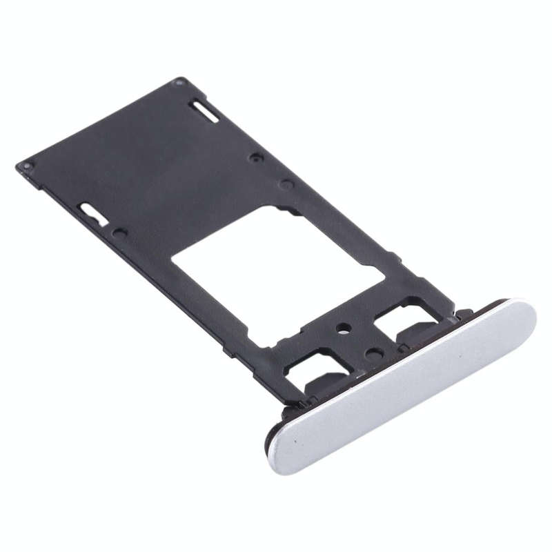 SIM Card Tray + SIM Card Tray + Micro SD Card Tray for Sony Xperia XZ2 Compact(Silver)