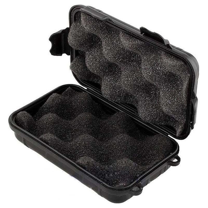 Outdoor Shockproof Waterproof Tool Box Airtight Case EDC Travel Sealed Container(Black)