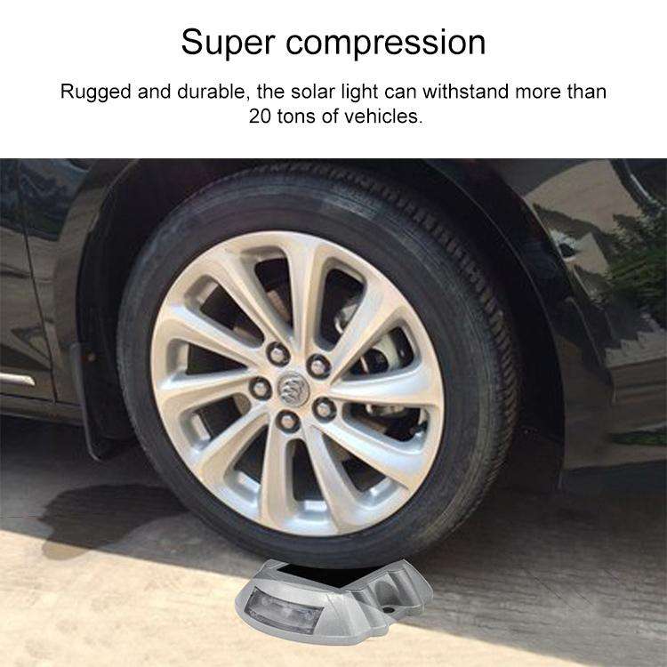 Solar Horseshoe Road Stud Light Car Guidance Light Road Deceleration Light, Constantly Bright Ver...