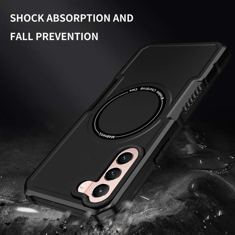 For Samsung Galaxy S21 5G MagSafe Shockproof Armor Phone Case(Black)