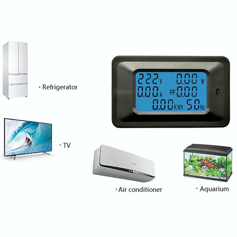 100A Household Multifunctional Watt-hour Meter AC Digital Voltage and Current Meter Power Monitor