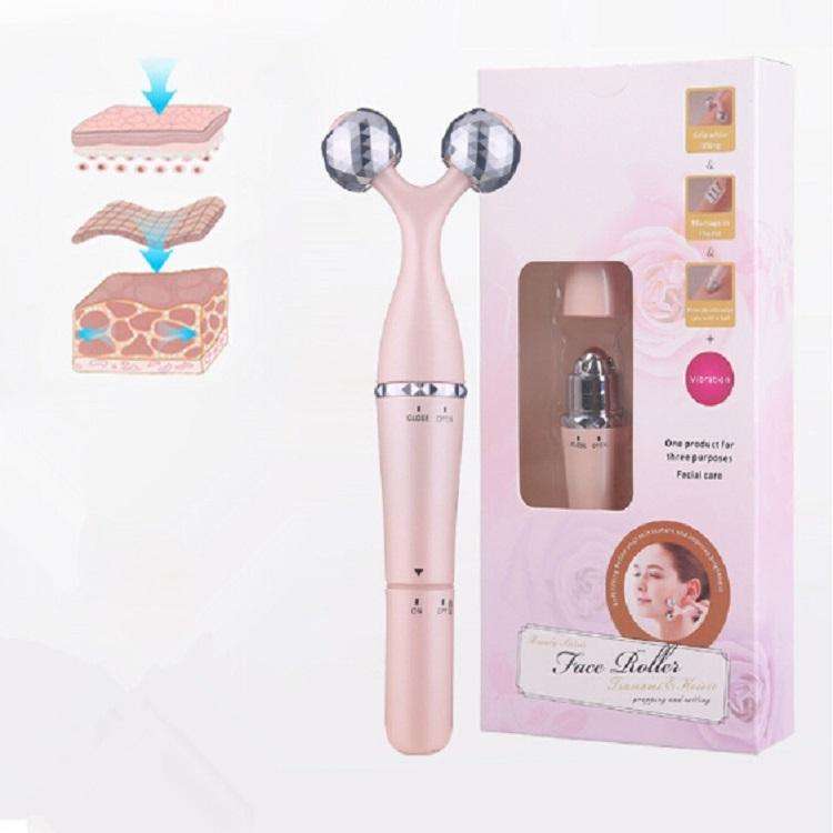 3 In 1 Portable Electric Eye Massager Double Chin Face Lift Body Neck Massage Roller 3D Facial Ma...
