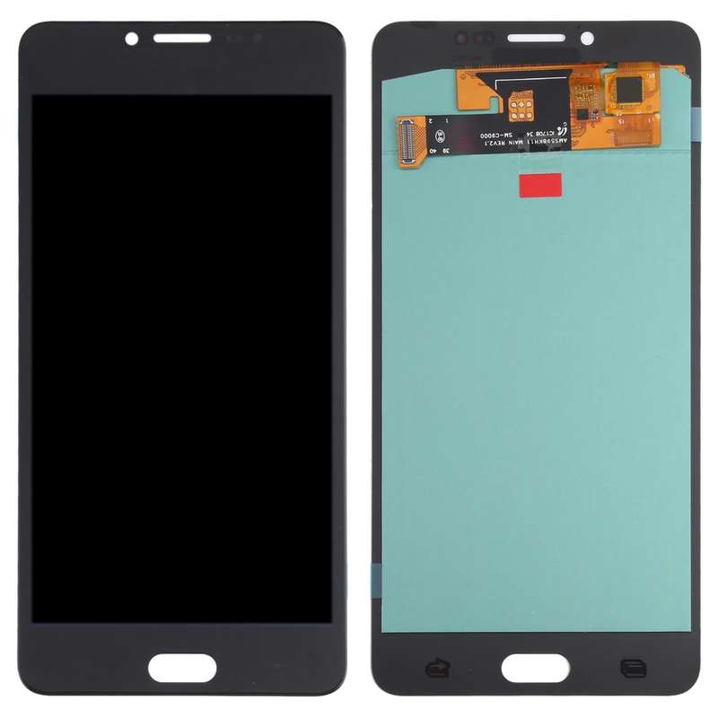 OLED Material LCD Screen and Digitizer Full Assembly for Samsung Galaxy C9 Pro SM-C9000/C900(Black)