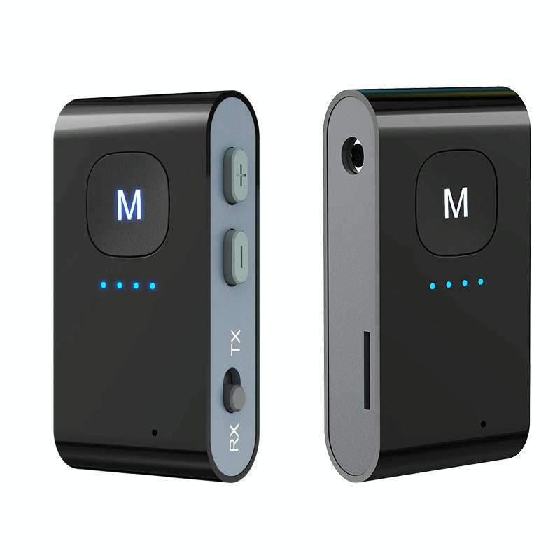 BR02 Bluetooth 5.0 Receive and transmit 2-in-1 PC TV Bluetooth audio adapter with battery display
