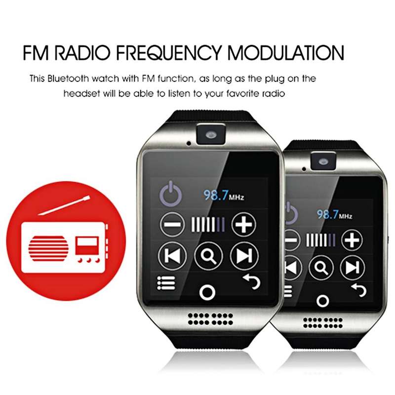 Q18 1.54 inch TFT Screen MTK6260A 360MHz Bluetooth 3.0 Smart Watch Phone, 128M + 64M Memory(White)