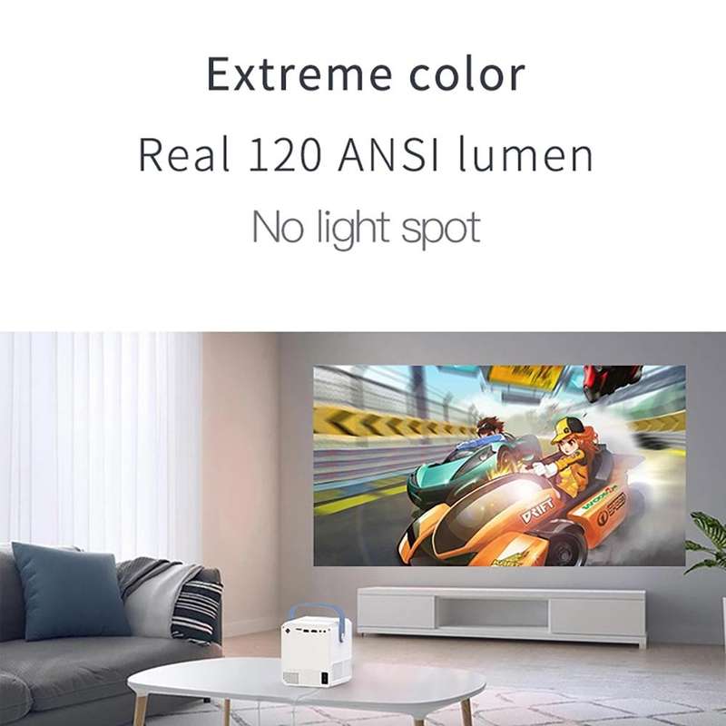 Q96 E300 Intelligent Portable HD 4K Projector, EU Plug, Specification:Android Version(White)