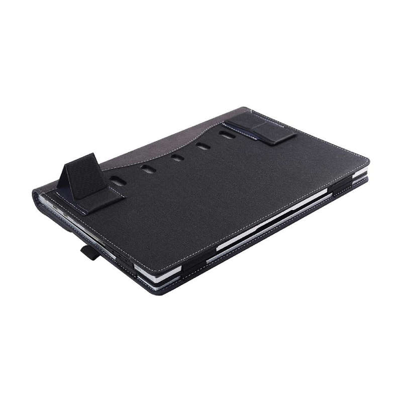 Multifunctional PU Leather Laptop Case With Stand Function, Color: 13.3 inch Black