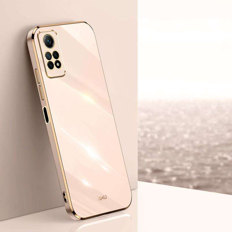 For Xiaomi Redmi Note 12 Pro 4G XINLI Straight Edge 6D Electroplate TPU Phone Case(Pink)