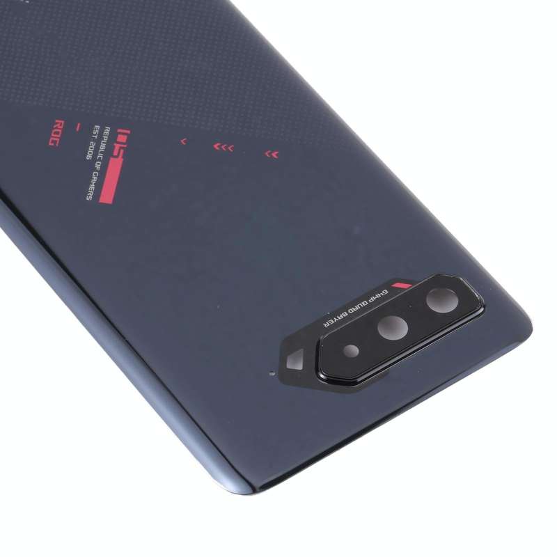 Glass Battery Back Cover for Asus ROG Phone 5 ZS673KS(Jet Black)
