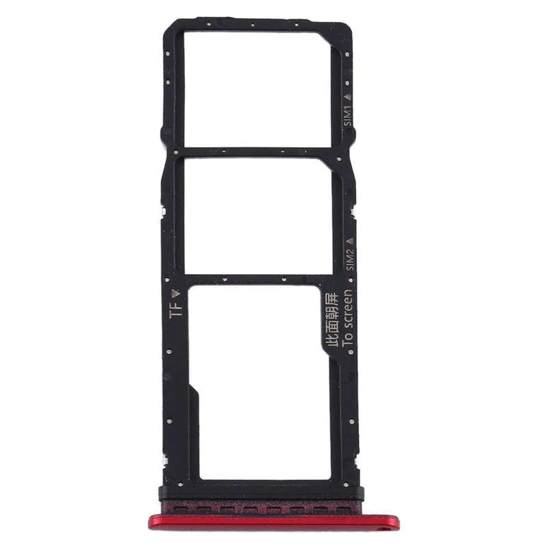 SIM Card Tray + SIM Card Tray + Micro SD Card Tray for Huawei Y7p (Red)