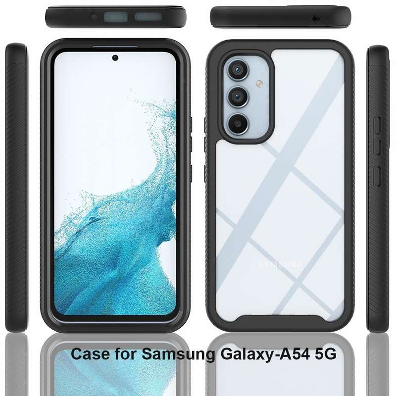 For Samsung Galaxy A54 5G Two-layer Integrated Transparent TPU + PC + PET Protective Phone Case(B...