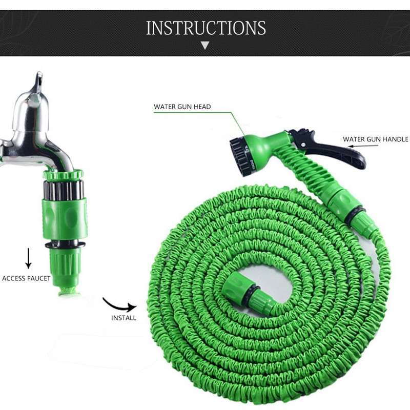 Durable Flexible Dual-layer Water Pipe Water Hose, Length: 2.5m -7.5m (US Standard)(Blue)