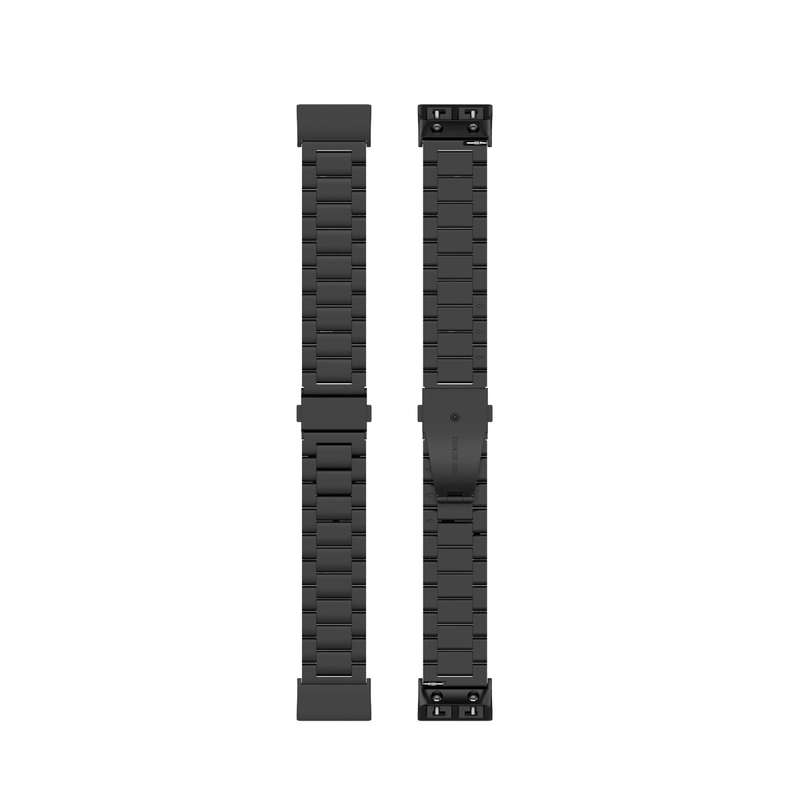For Garmin Forerunner 35 / 30 Universal Three Beads Stainless Steel Watch Band(Black)
