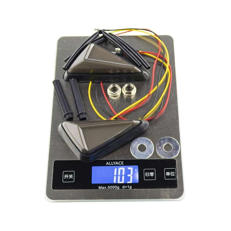 2 PCS KC051 Motorcycle Fairing Embedded LED Turn Signal Light(Yellow + White Light)