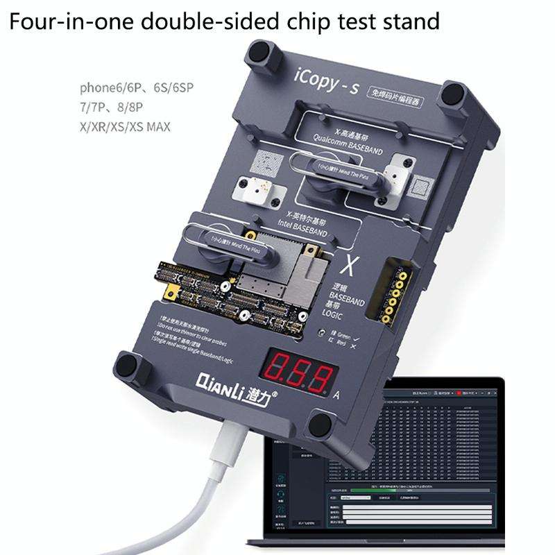 Qianli iCopy-S Double Sided Chip Test Stand 4 in1 Logic Baseband EEPROM Chip Non-removal For iPho...