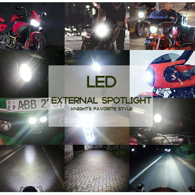 2 PCS L29 12V / 15W / 6000K / 2000LM Motorcycle / Car IP65 Waterproof External LED Small Steel Ca...