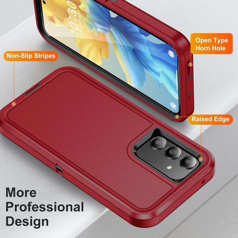 For Samsung Galaxy A54 Life Waterproof Rugged Phone Case(Red + Black)