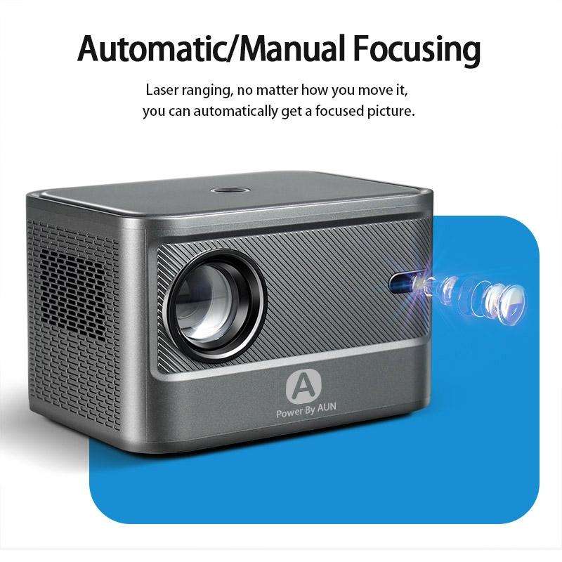 AUN A002 4K Android TV Home Theater Portable LED Projector Game Beamer(AU Plug)