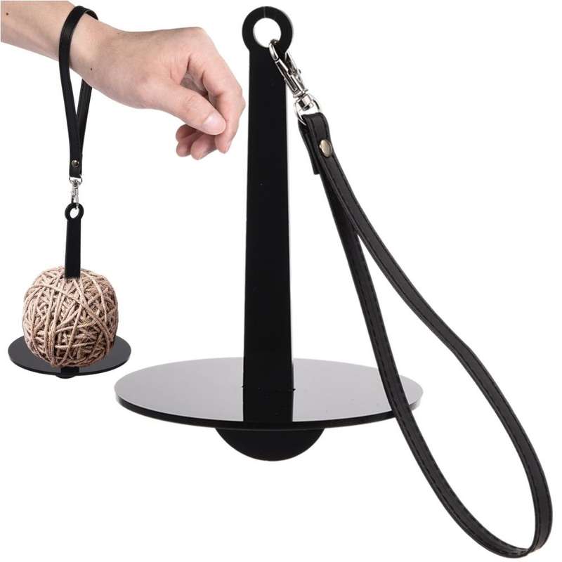 YX071 Portable Acrylic Wrist Yarn Holder (Black)