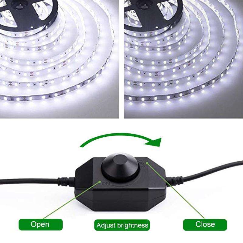Knob Controller Dimmer for Single Color LED Strip Light(White)