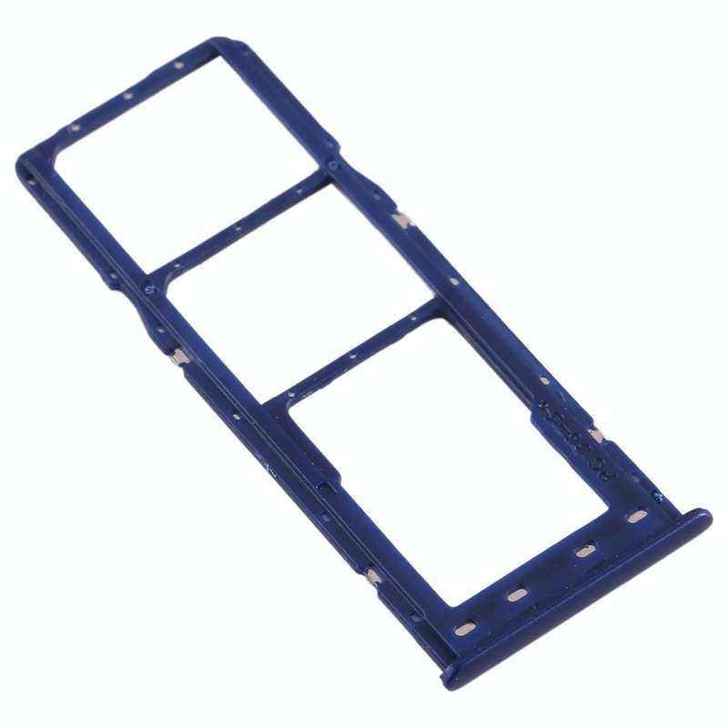 For Galaxy A10 SIM Card Tray + SIM Card Tray + Micro SD Card Tray (Blue)
