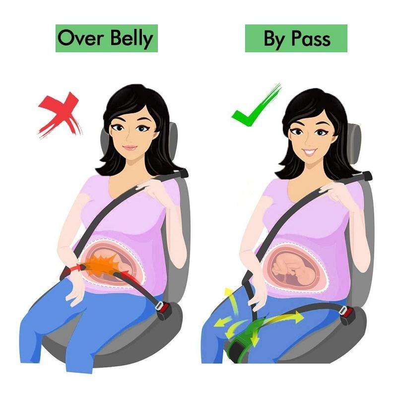 Pregnant Car Seat Belt Anti Stranglehold Belly Protection Fetal Regulator(Pink)
