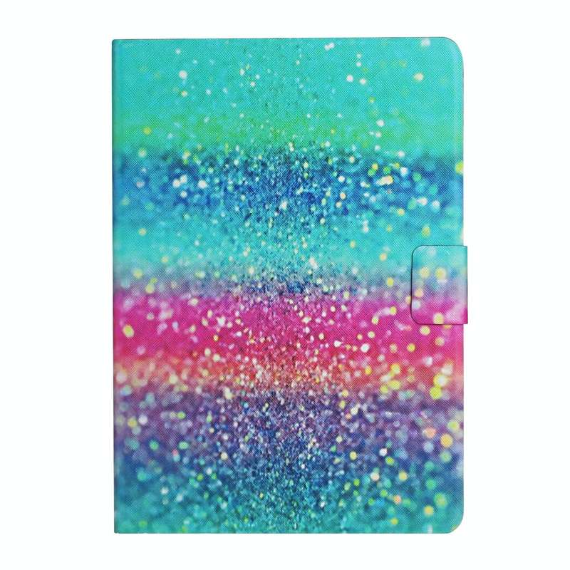 For Samsung Galaxy Tab A9 Colored Drawing Pattern Horizontal Flip PU Tablet Case with Sleep / Wak...