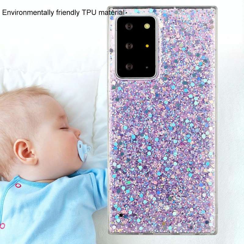 For Samsung Galaxy A31 Glitter Sequins Epoxy TPU Phone Case(Green)