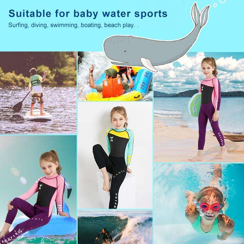 DIVE & SAIL WS-18818 Children Diving Suit One-piece Warm Snorkeling Surfing Anti-jellyfish Swimsu...