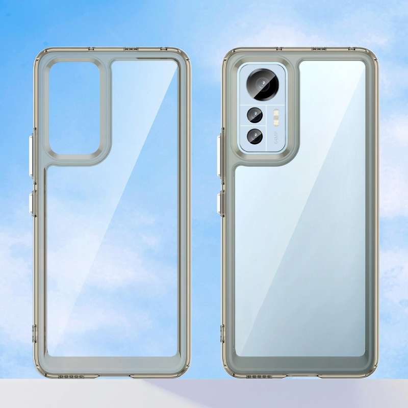For Xiaomi 12 Lite Colorful Series Acrylic + TPU Phone Case(Transparent Black)