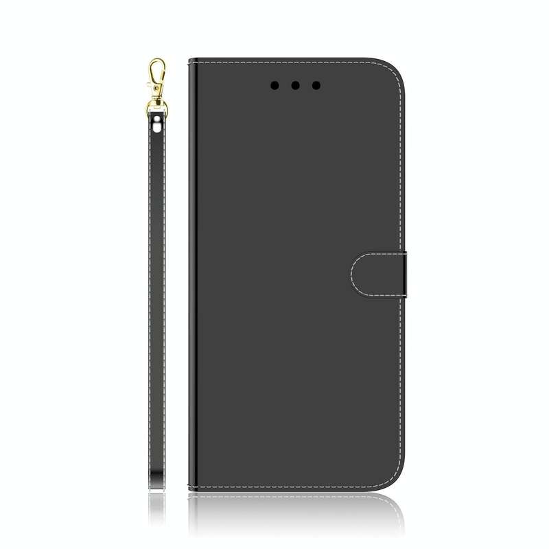 For Tecno Spark Go 2022 / Spark 8C Imitated Mirror Surface Horizontal Flip Leather Phone Case(Black)